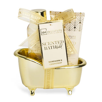 IDC Institute Scented Bath Gold Mini Bathtub Mandarin & Grapefruit 2pcs